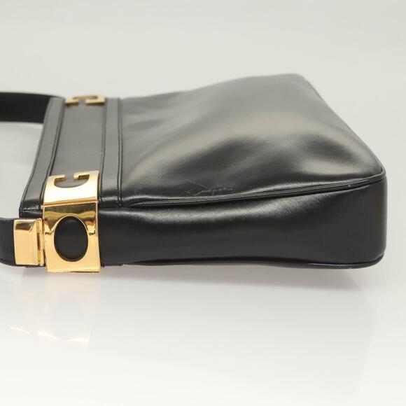 GUCCI Shoulder Bag Leather Black Gold - Picture 5 of 16